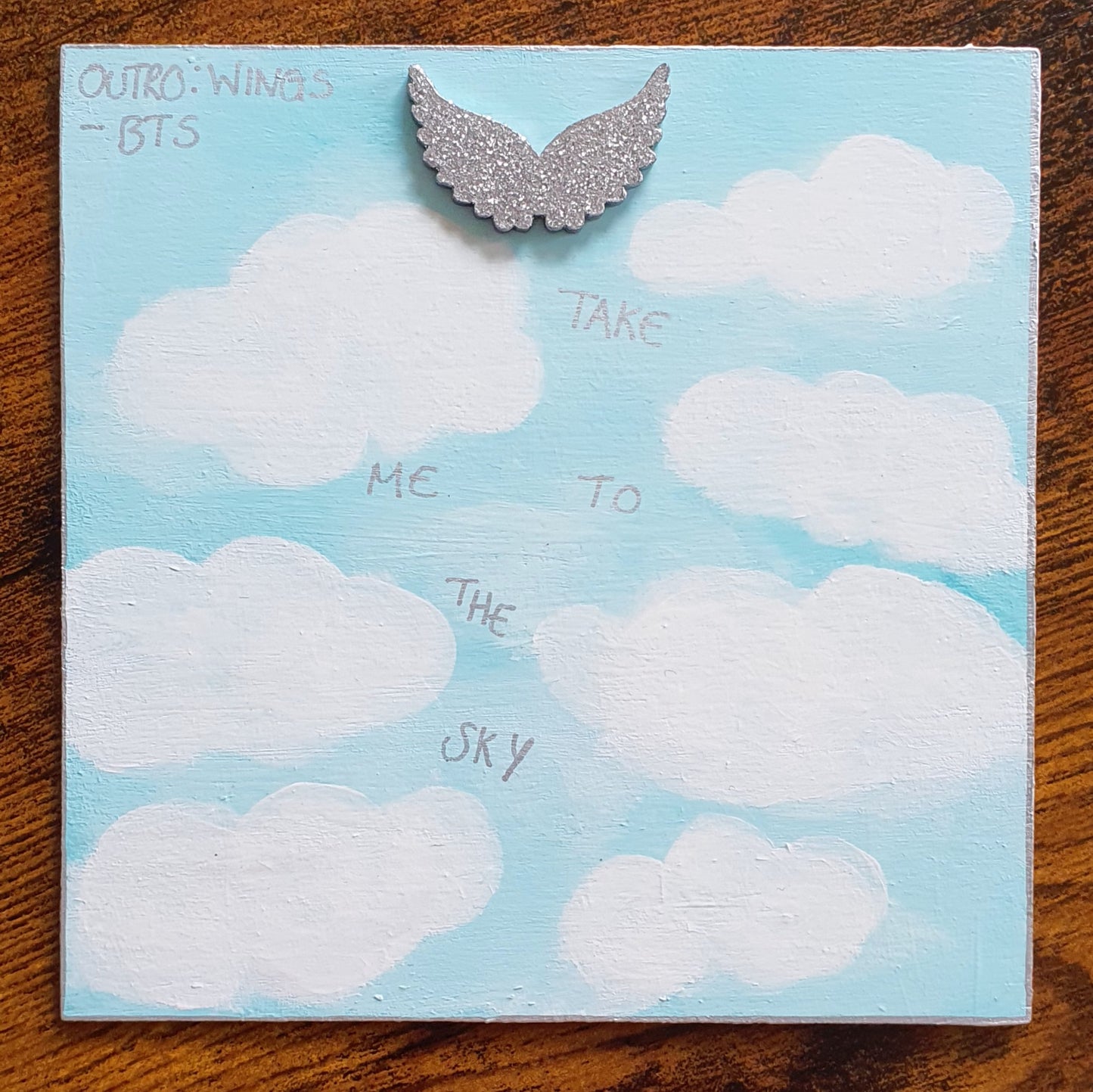 BTS Wings inspired Art Painting - Take me to the sky lyrics