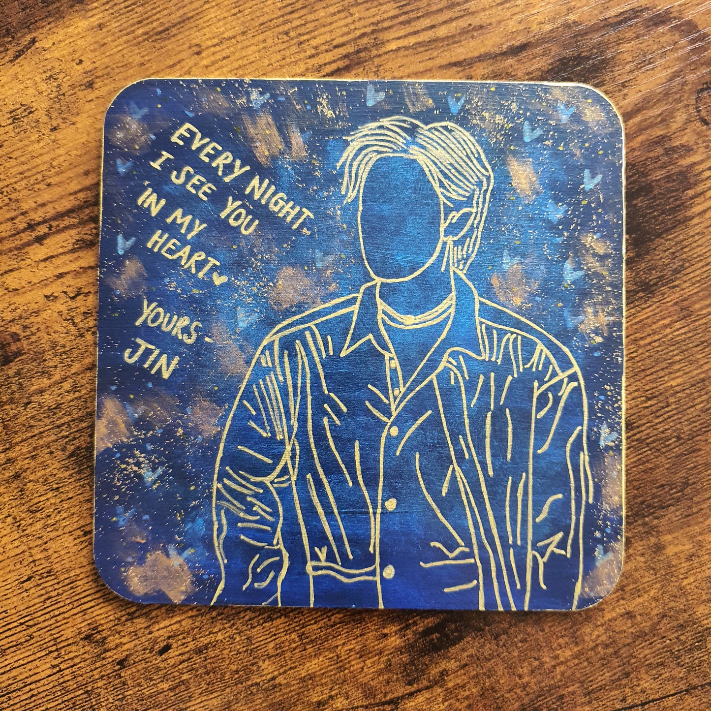 BTS Jin - Yours OST inspired Wooden Art Painting