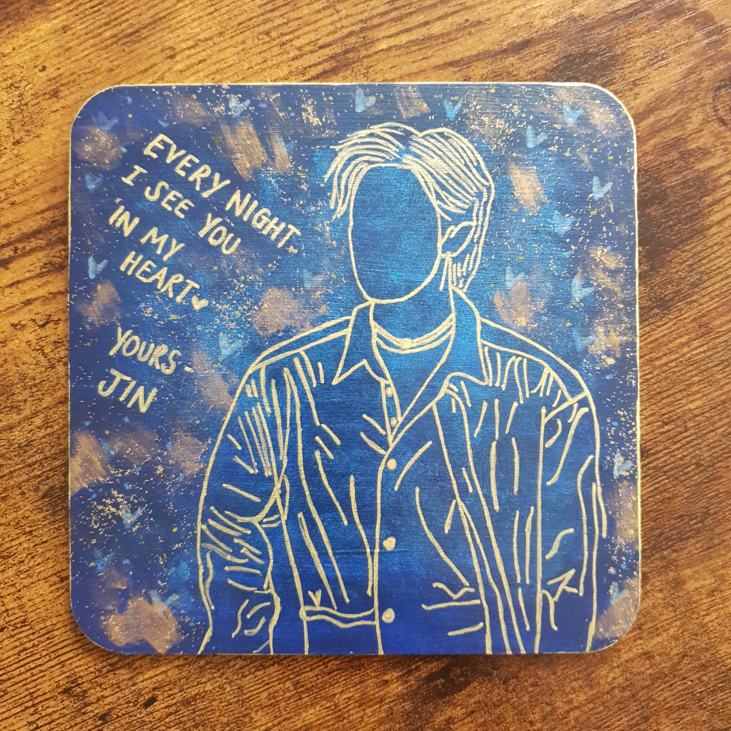 BTS Jin - Yours OST inspired Wooden Art Painting