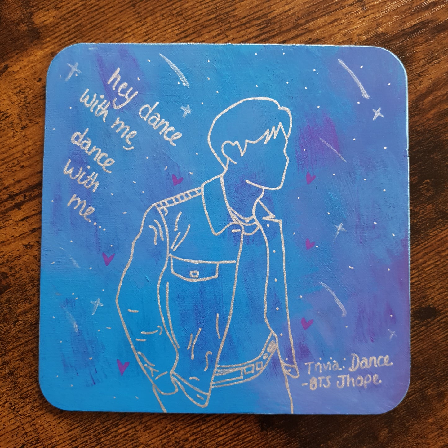 BTS Jhope - Just Dance inspired Wooden Art Painting