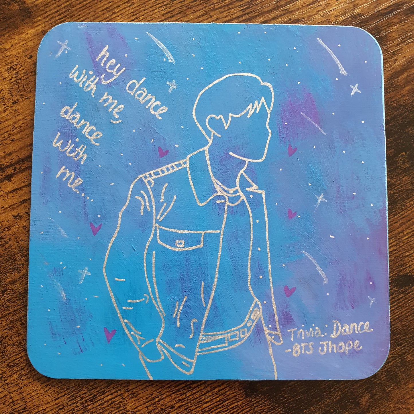 BTS Jhope - Just Dance inspired Wooden Art Painting