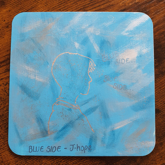 BTS Jhope - Blue Side inspired Wooden Art Painting