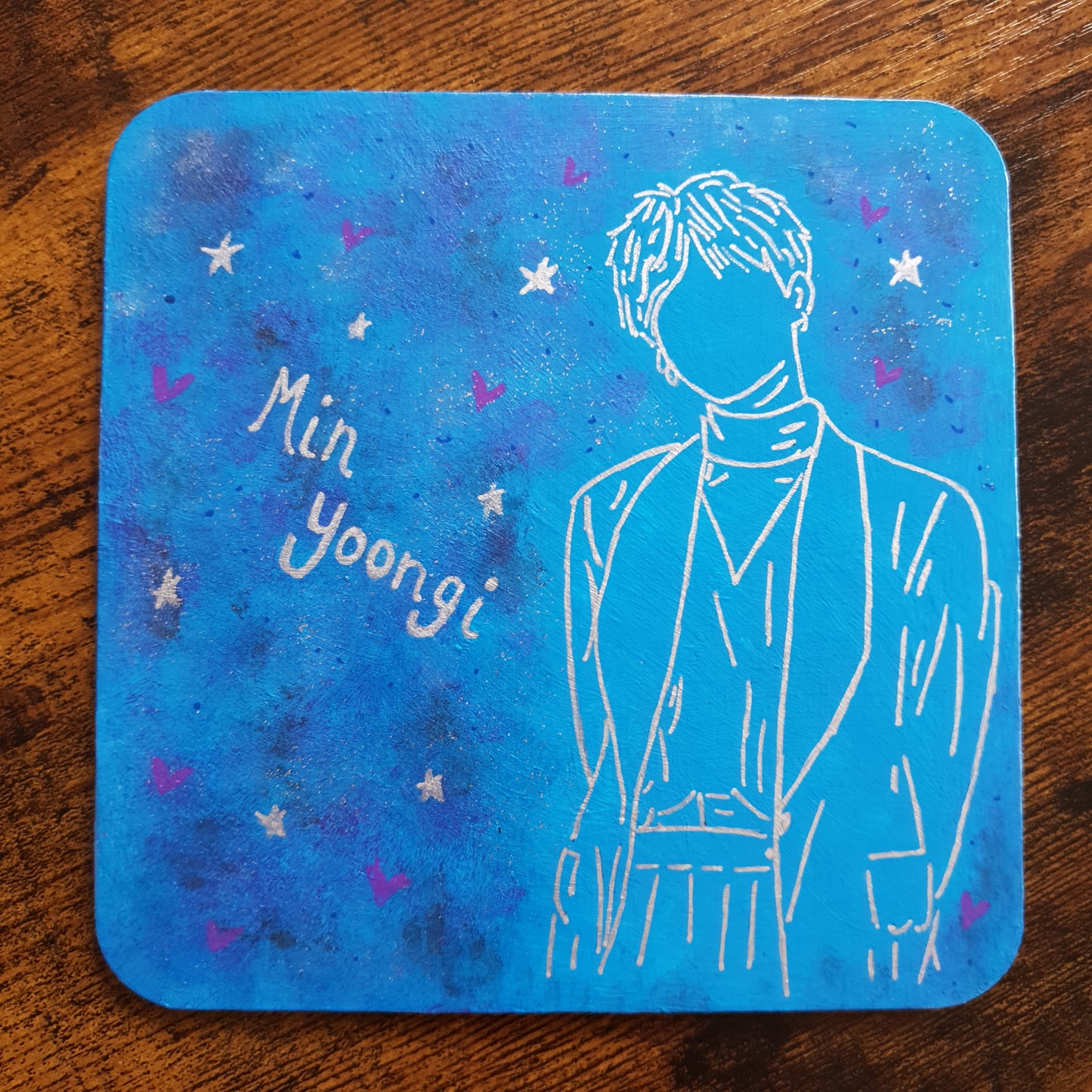 BTS Suga - Min Yoongi Wooden Art Painting