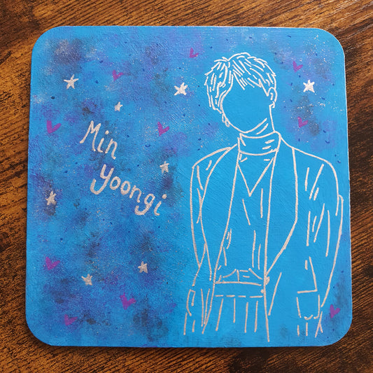 BTS Suga - Min Yoongi Wooden Art Painting