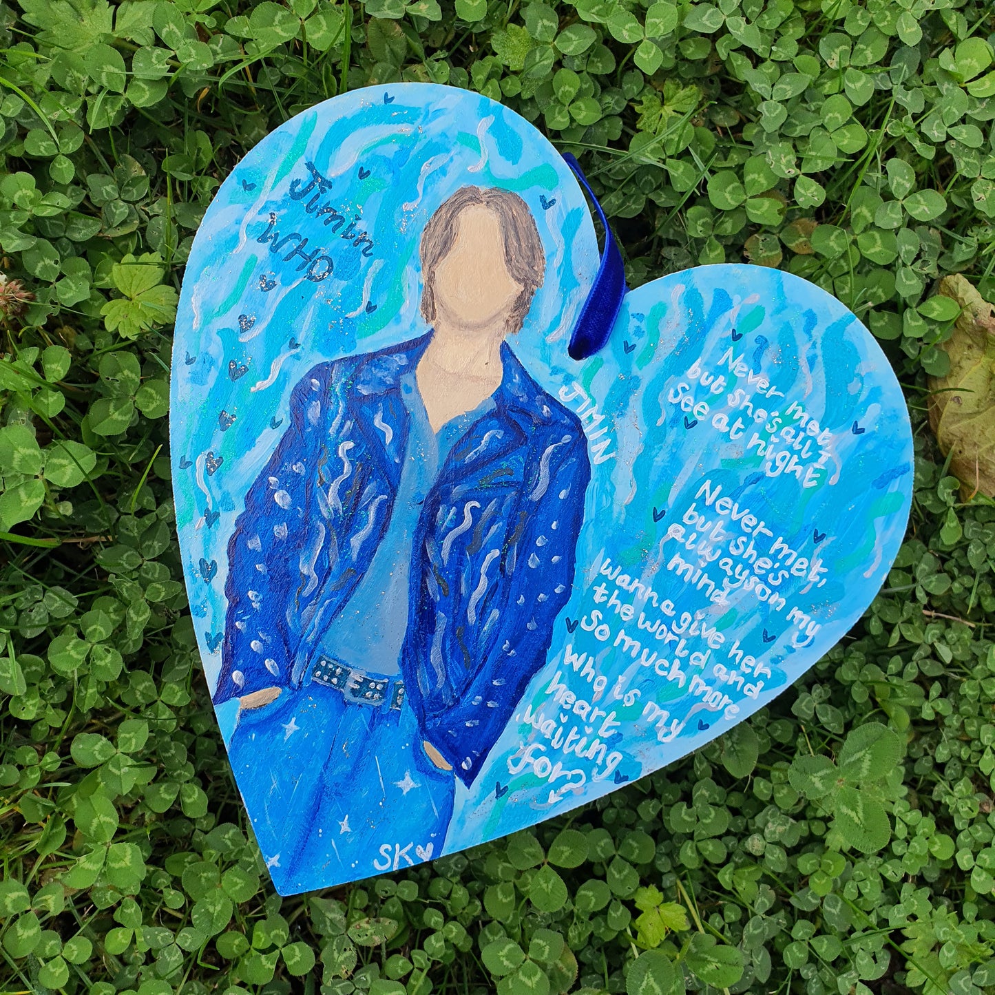 BTS Jimin Who MV inspired Heart Wall Hanging Painting