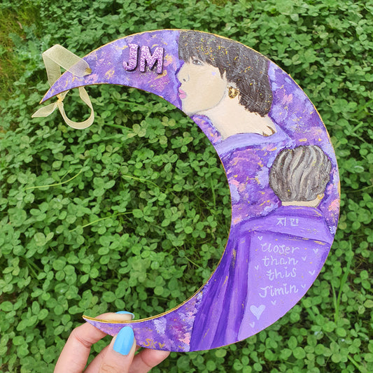 BTS Jimin Closer Than This Moon Wall Hanging Painting