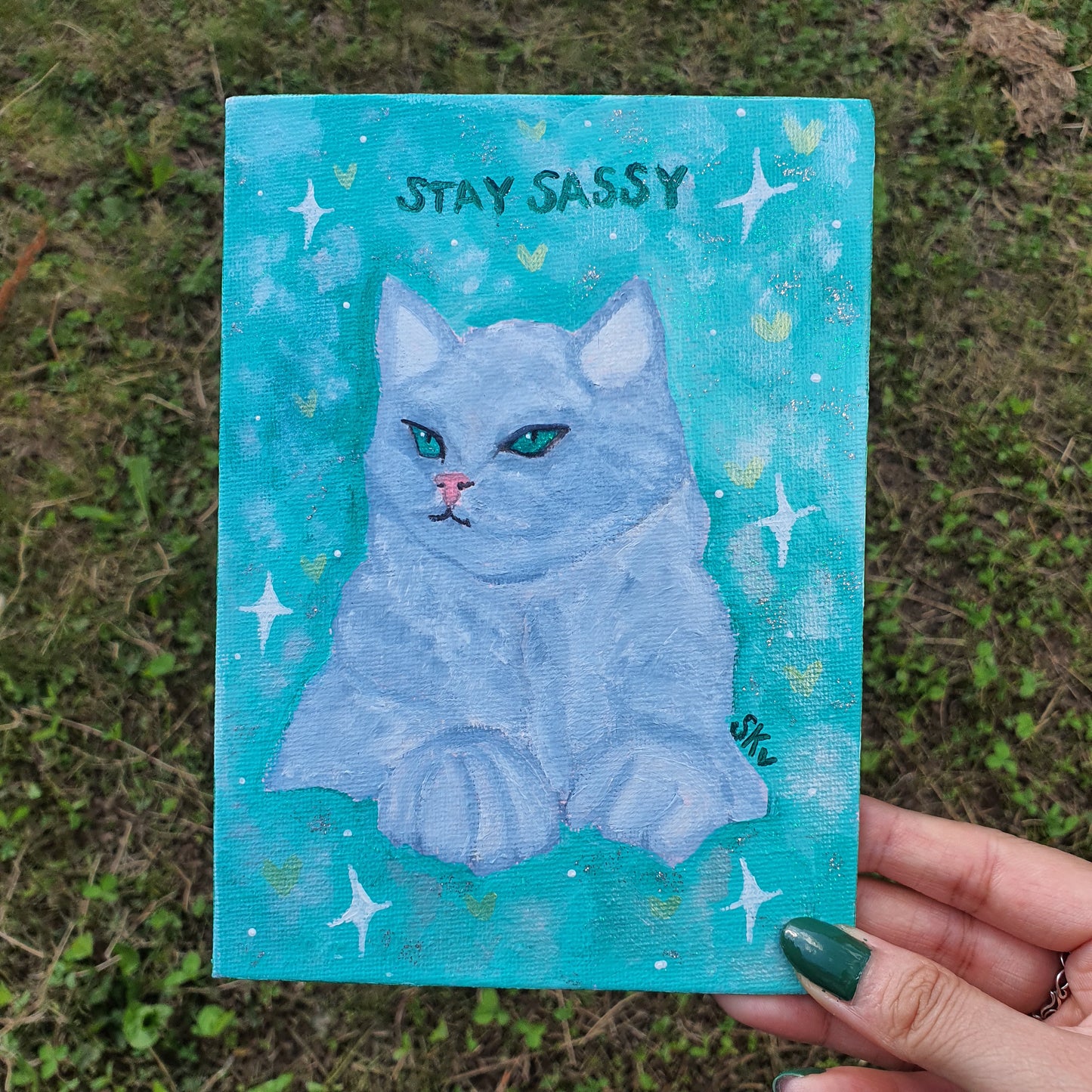 Cat Spirit Animal Canvas Original Painting