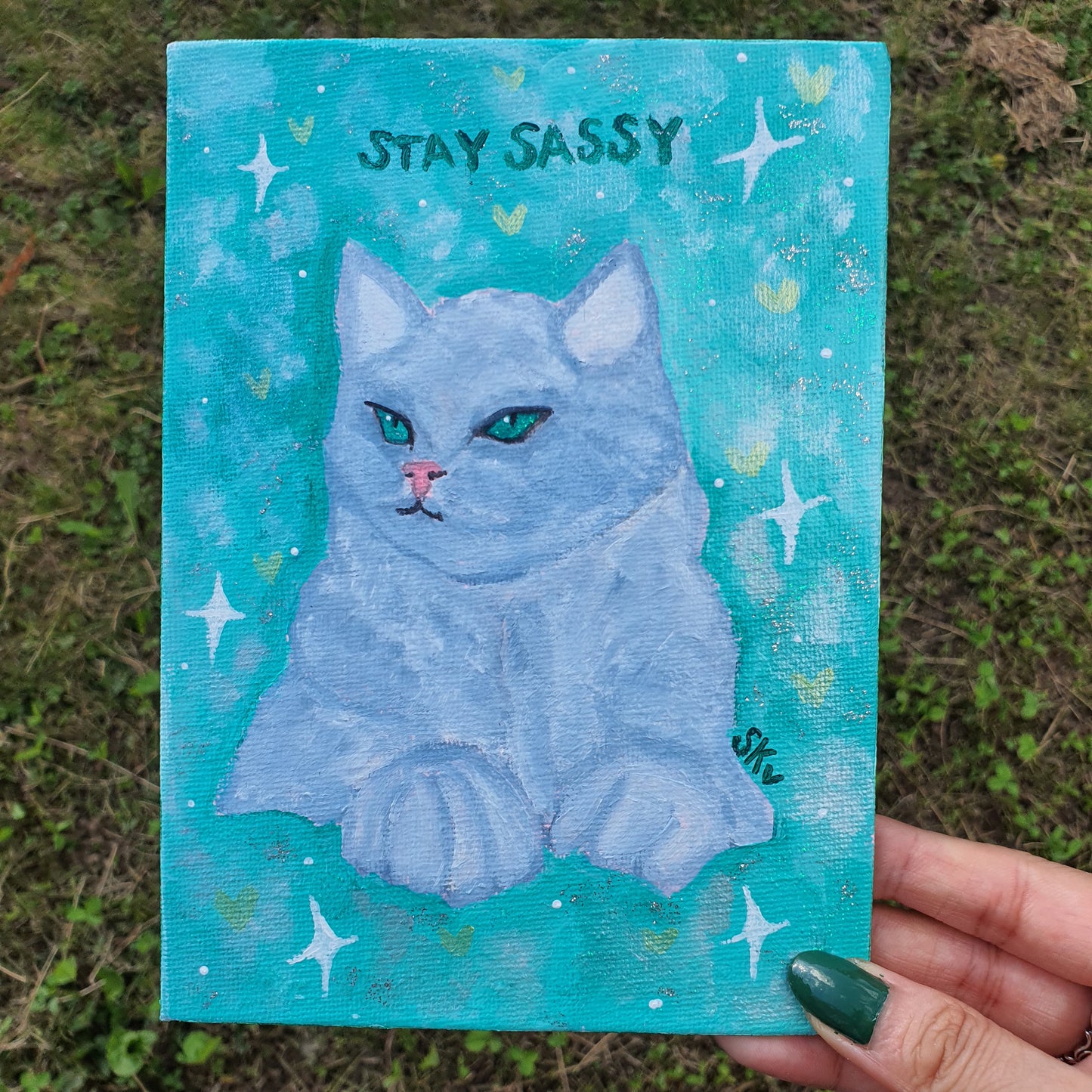 Cat Spirit Animal Canvas Original Painting