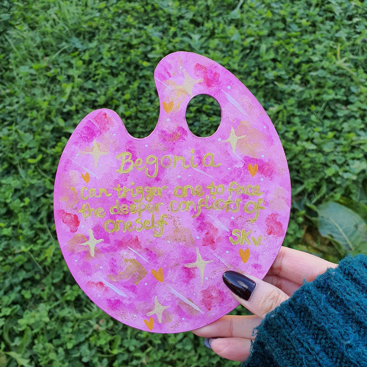 Flower Essence Yellow Begonia Reflection Original Painting