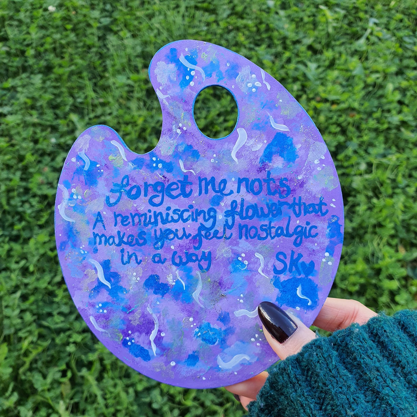 Flower Essence Blue Forget Me Nots Reminisce Original Painting