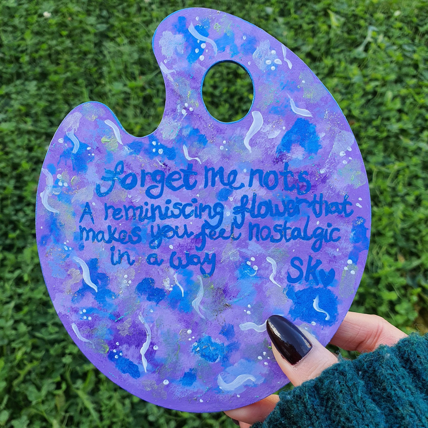 Flower Essence Blue Forget Me Nots Reminisce Original Painting