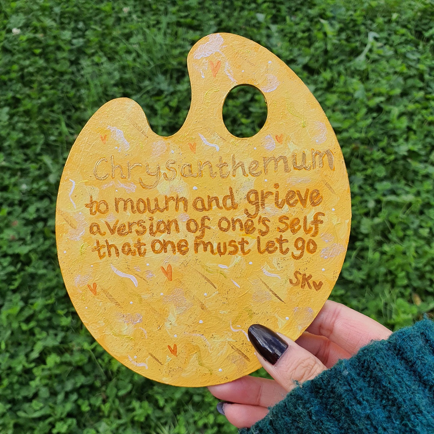 Flower Essence White Chrysanthemum Grief Original Painting