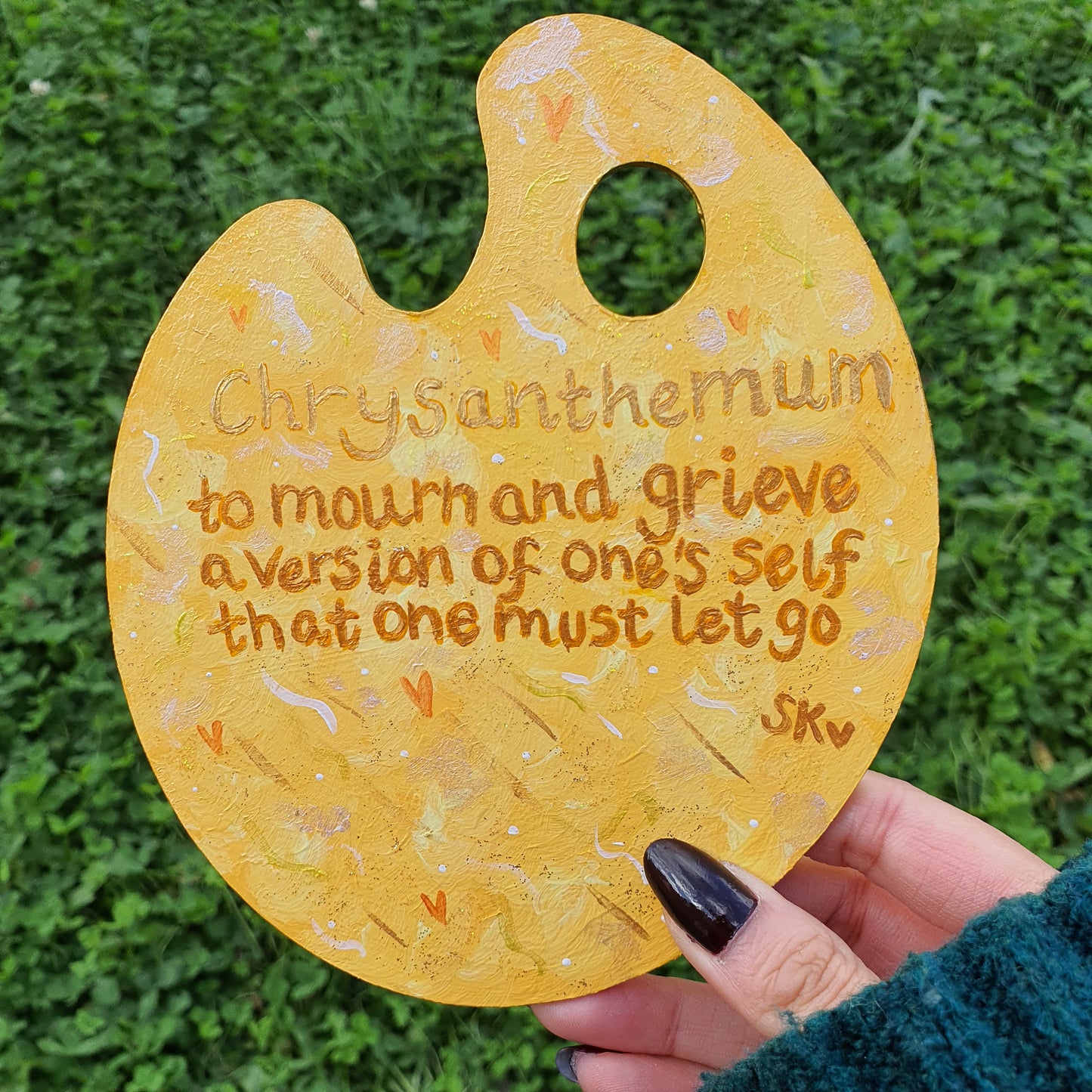 Flower Essence White Chrysanthemum Grief Original Painting