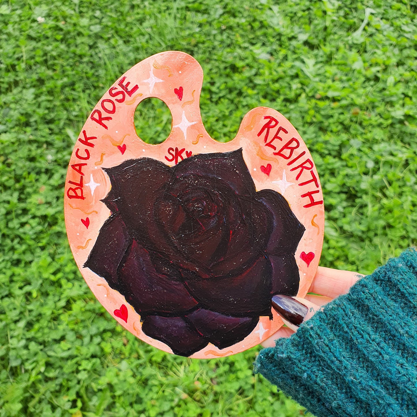 Flower Essence Black Rose Rebirth Original Painting