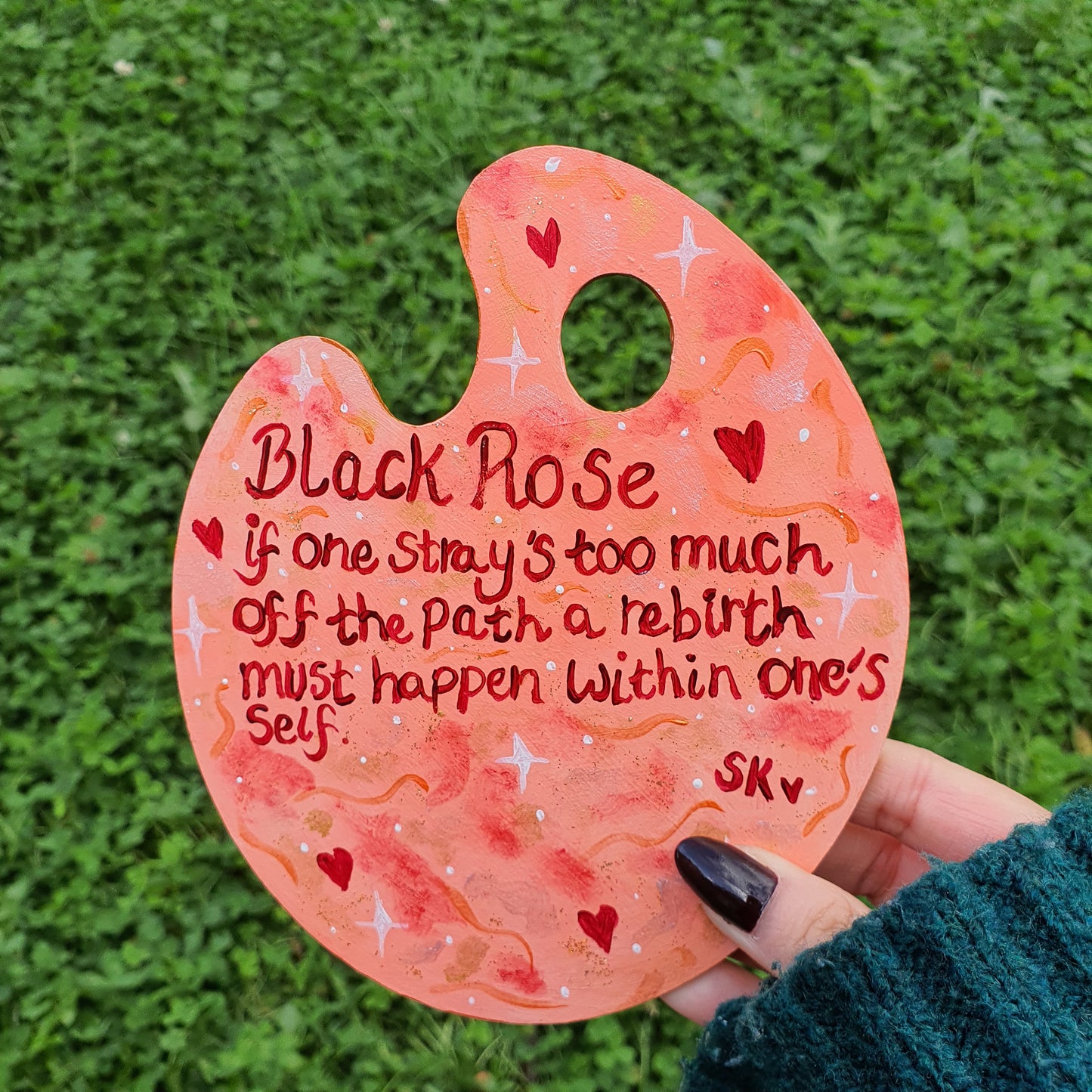 Flower Essence Black Rose Rebirth Original Painting