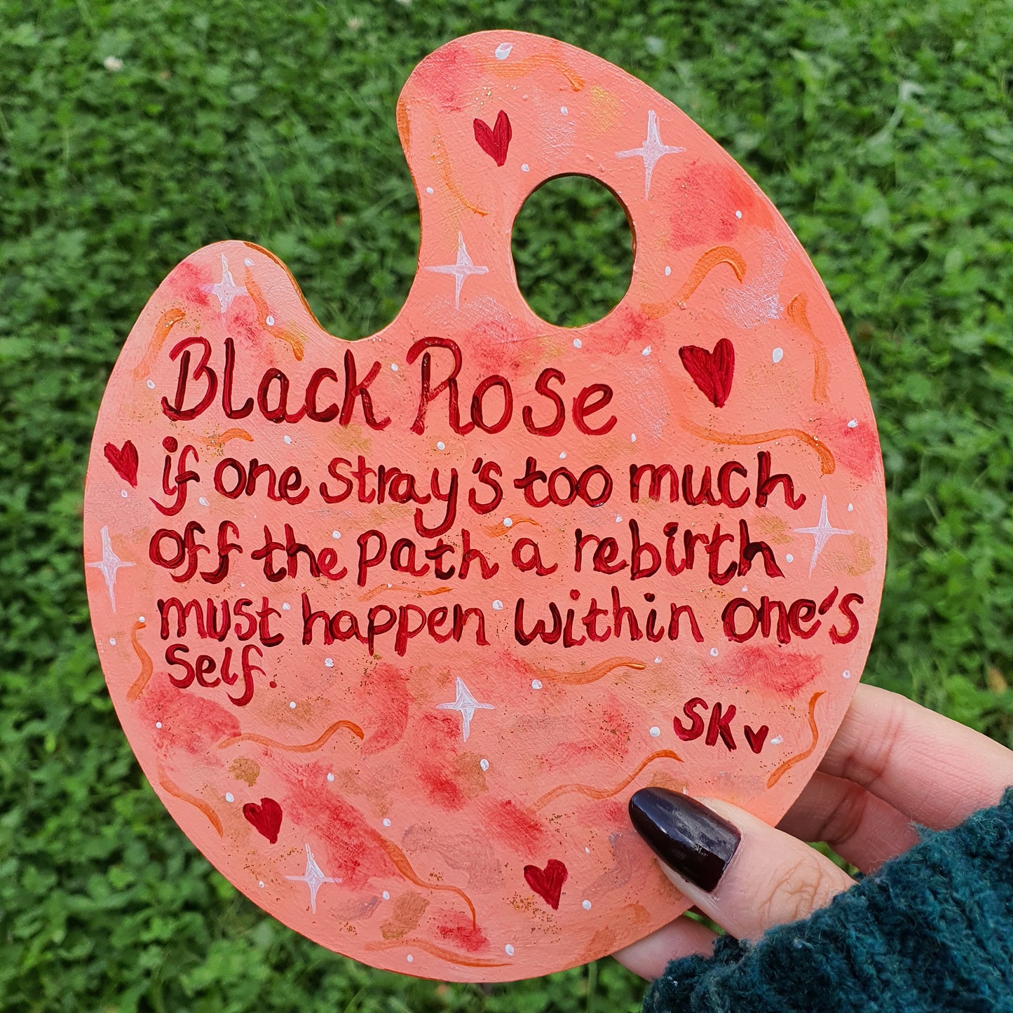 Flower Essence Black Rose Rebirth Original Painting