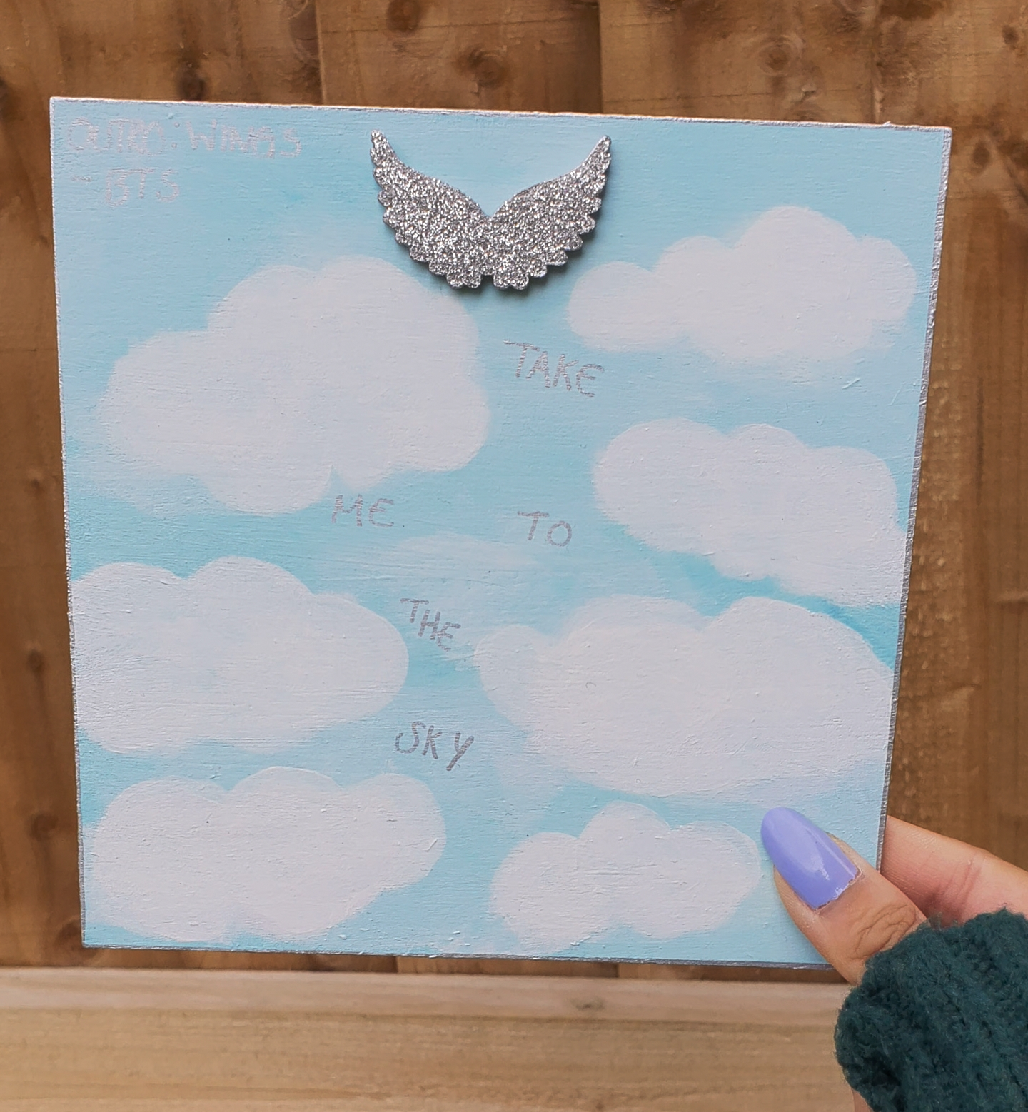 BTS Wings inspired Art Painting - Take me to the sky lyrics