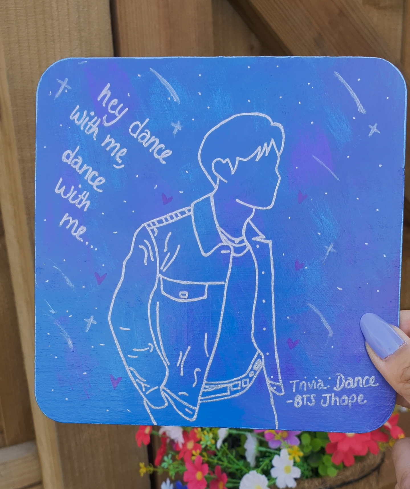 BTS Jhope - Just Dance inspired Wooden Art Painting