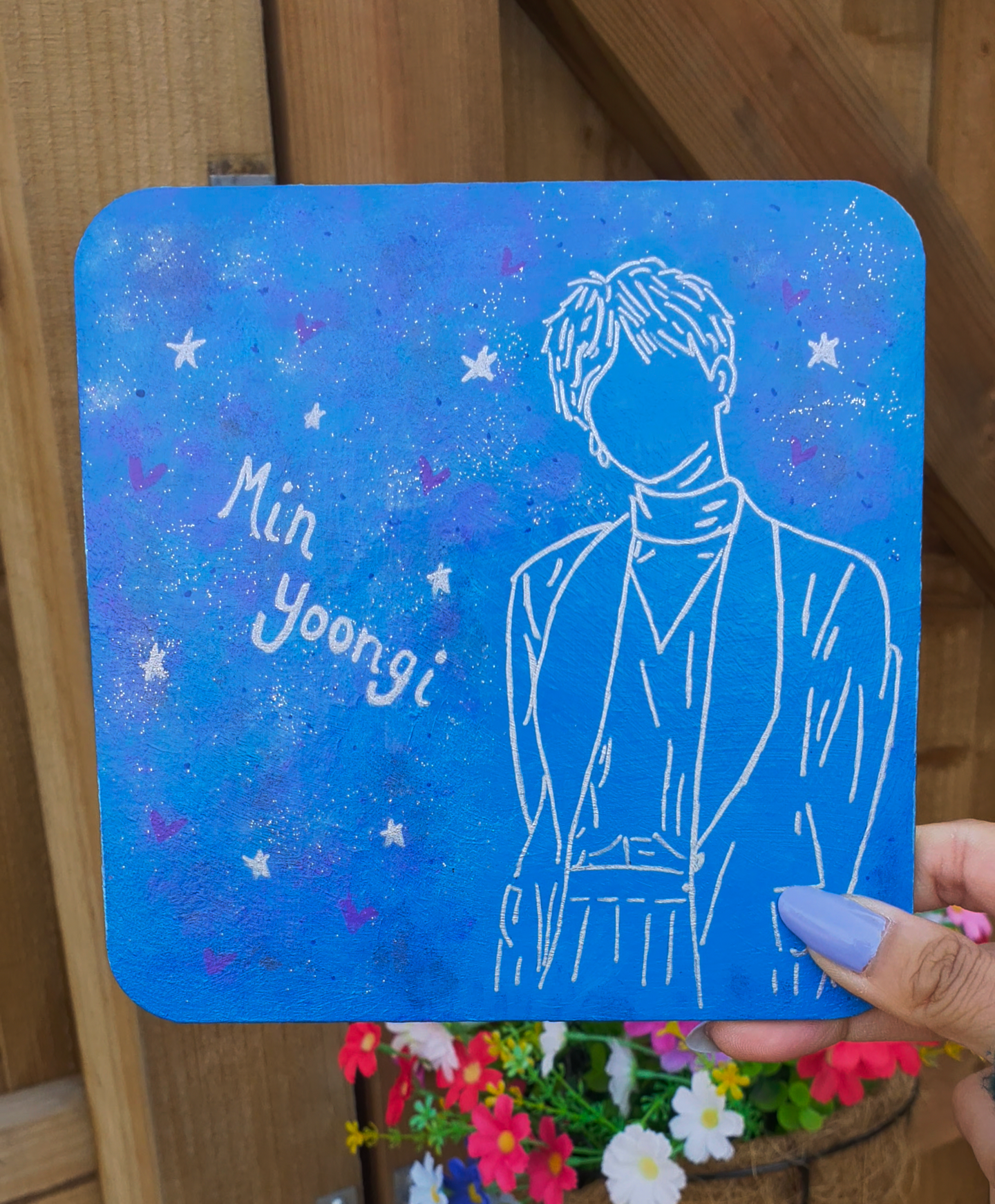 BTS Suga - Min Yoongi Wooden Art Painting